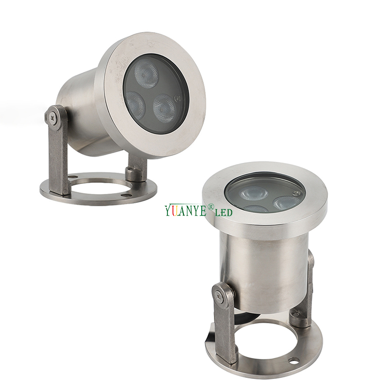 Yuanyeled - Lampu LED Pusingan Kolam Bawah Kolam Kolam Stainless 3W DMX512 RGB 12V IP68 Banjir Kalis air YY -SDTS 6