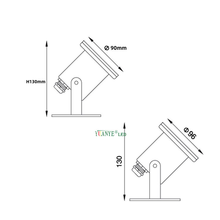 Yuanyeled - Lampu LED Pusingan Kolam Bawah Kolam Kolam Stainless 3W DMX512 RGB 12V IP68 Banjir Kalis air YY -SDTS 8