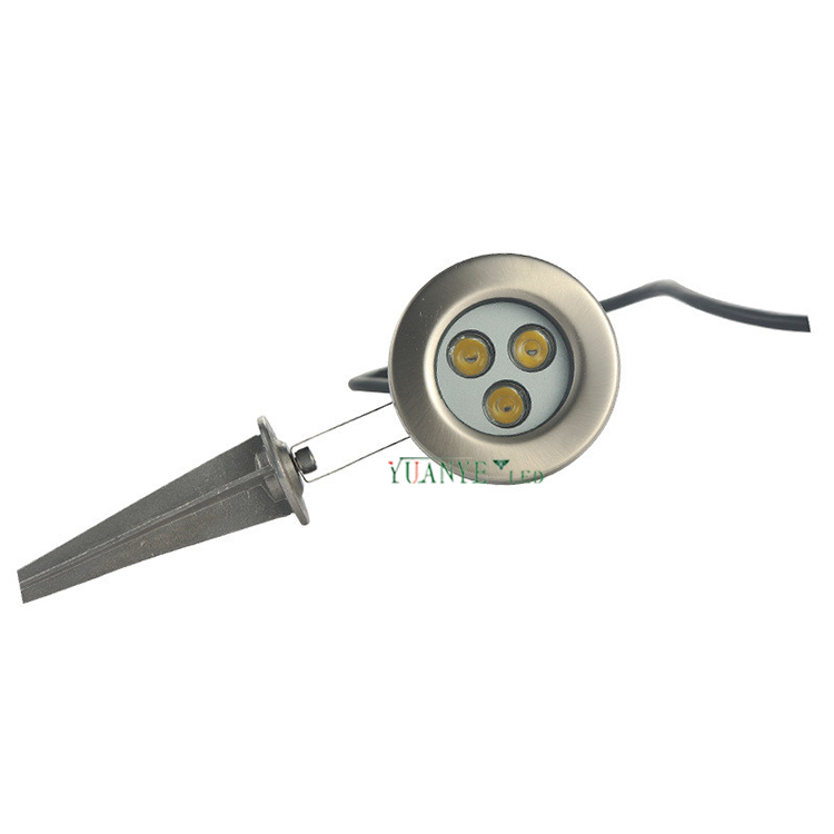 Yuanyeled IP68 Outdoor Landschaftslicht 3W 4W DIA 3,2 Zoll Dimmbare Garten-Spike-Licht Edelstahl für Pfad YY-TG2R 5