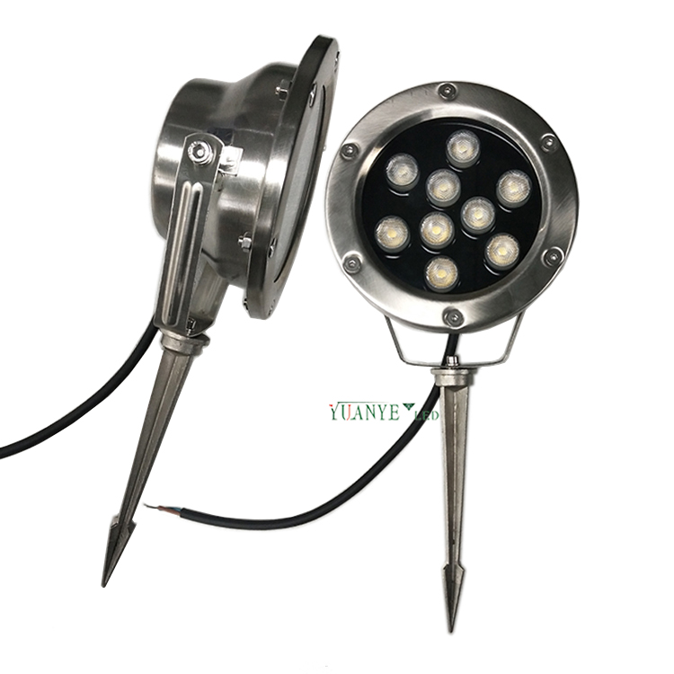 Gartenspot Light 3W 9W 12W 24W Rasenweg Outdoor IP65 DMX512 Spike Edelstahl für Innenhof Flutlicht yy-tg2s 8