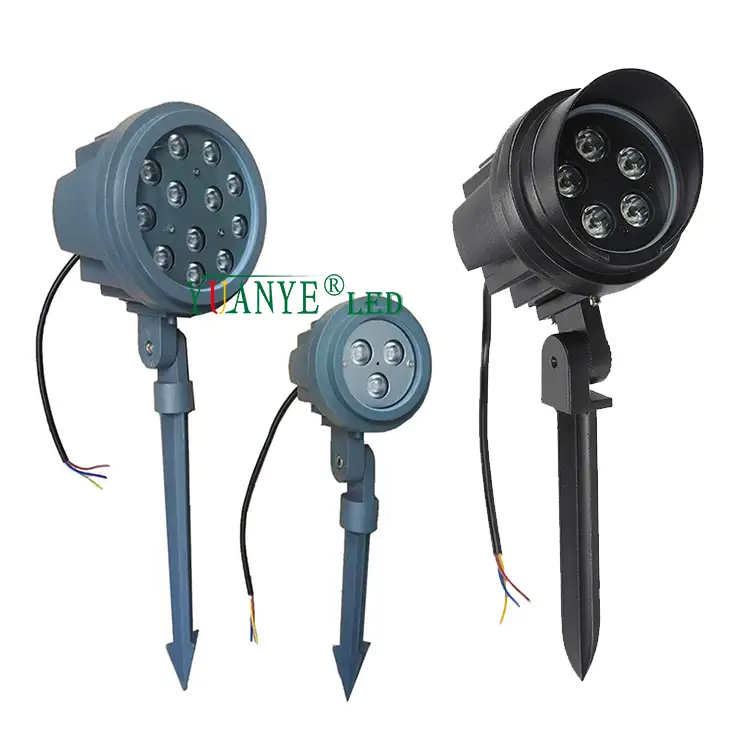 LED Outdoor Spike Light-Lieferant YY-TG2L 6W 9W 18W 21W 24W LED Flood Light mit runden Basis oder Spike 1
