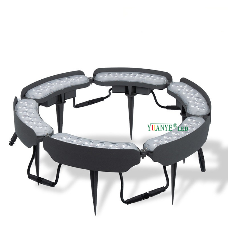 カスタマイズされた安価な競争力のあるソーラーガーデンスパイクライトYY-TG1D 6W 9W 12W DMX512 RGB RGBWパティオ洪水 7