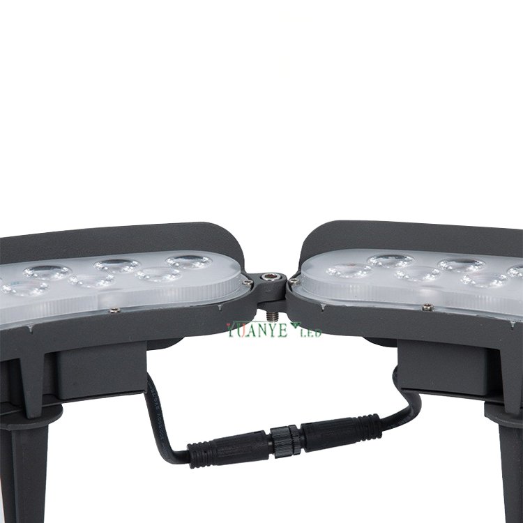 カスタマイズされた安価な競争力のあるソーラーガーデンスパイクライトYY-TG1D 6W 9W 12W DMX512 RGB RGBWパティオ洪水 8