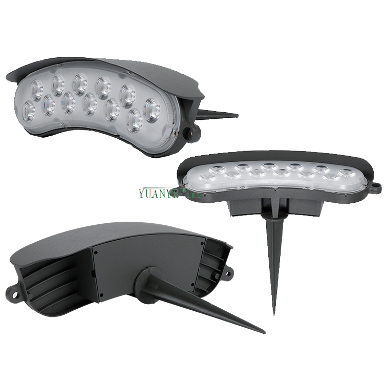 カスタマイズされた安価な競争力のあるソーラーガーデンスパイクライトYY-TG1D 6W 9W 12W DMX512 RGB RGBWパティオ洪水 9