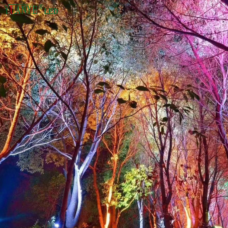 Lawn Spike Spotlighting 12W 21W 36W YY-TG2Y Verstellbares Flutlicht RGB RGBW DMX512 für den Themenpark 10