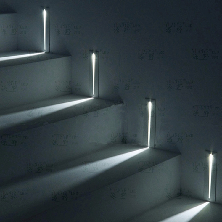 Yuanyeled - Ip65 Outdoor Stairs Wall Led Deck Step Light Recessed Mounted Narrow Beam Aluminum 11