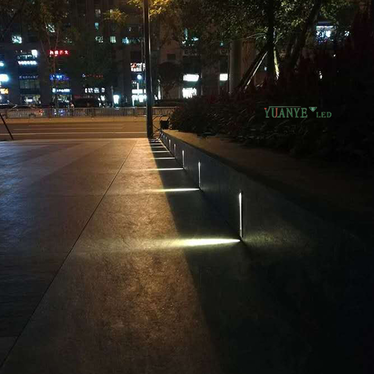 Piso LED Luz de escalera integrada yy-qjr008 con dmx512 luz de pared blanca cálida para el parque de corredor de patio yuanyeled 12