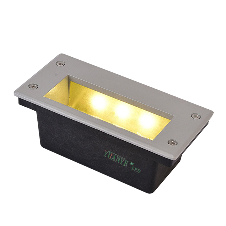 Schalter Steuereleck eingebettete Treppe Stiefleuchte 1W 2W 3W YY-QJL006 WASGERFORTE IP65 OUTDOOR STEP Lichter Yuanyeled 9