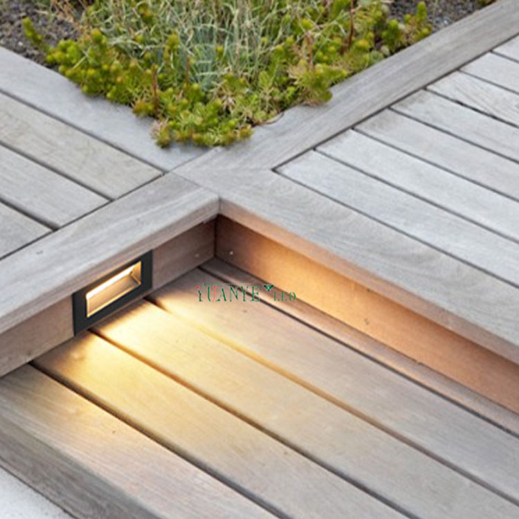 Schalter Steuereleck eingebettete Treppe Stiefleuchte 1W 2W 3W YY-QJL006 WASGERFORTE IP65 OUTDOOR STEP Lichter Yuanyeled 10