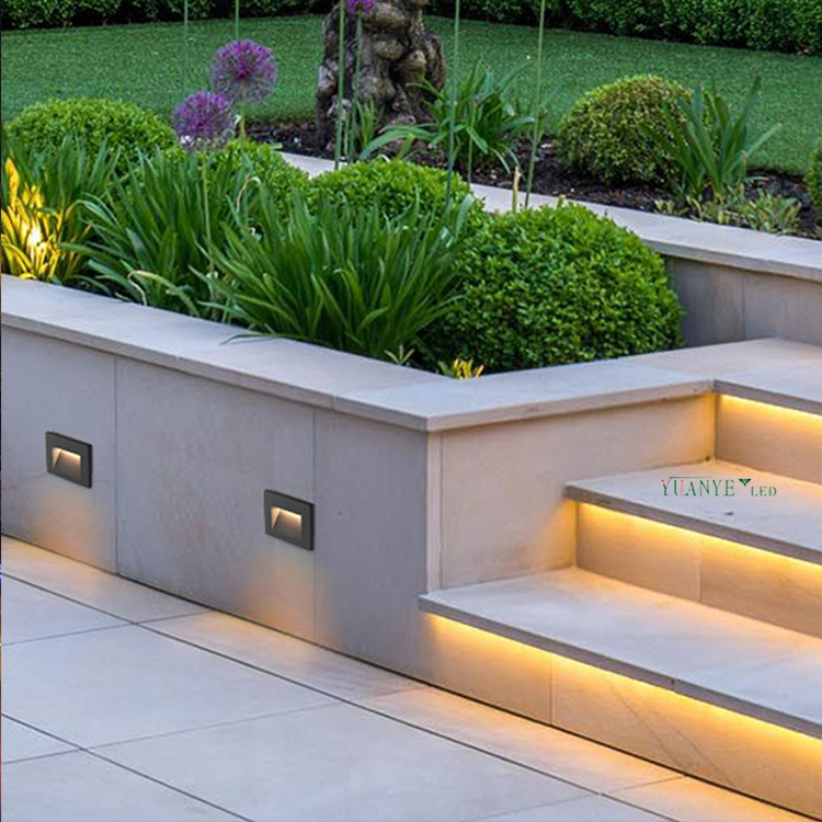 Led Step Lights Outdoor Recessed Garden Rohs YY-QJL011 Stair Light Dmx Control 6w 9w 12w Rgb Yuanyeled 11