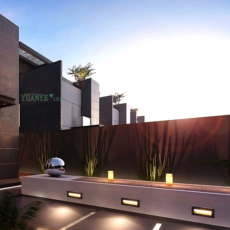 Led Step Lights Outdoor Recessed Garden Rohs YY-QJL011 Stair Light Dmx Control 6w 9w 12w Rgb Yuanyeled 9