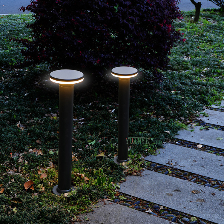 YuAnyELED Exterior Lighting 220V Modern LED Bollard Garden Lights Pathway YY-CPR15D用アルミニウムハウジ 12