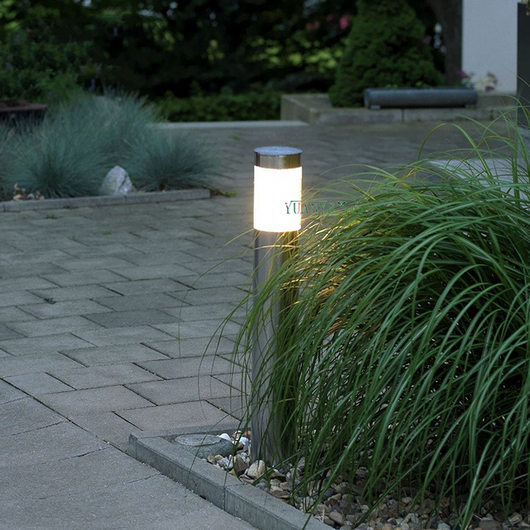 新しい到着ダイキャスト芝生ボラードライトアプリwifiコントロールアルミニウムyuanyeledブラックシルバーアウトドアガーデンライトyy-cpr75d 10