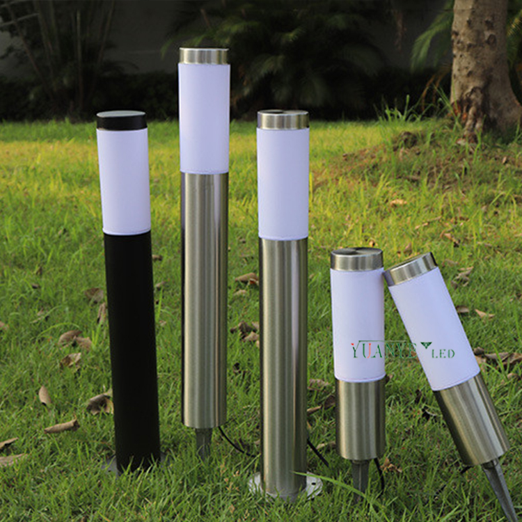 新しい到着ダイキャスト芝生ボラードライトアプリwifiコントロールアルミニウムyuanyeledブラックシルバーアウトドアガーデンライトyy-cpr75d 11