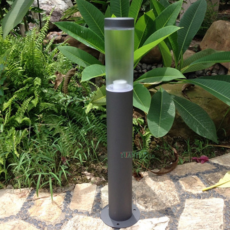 新しい到着ダイキャスト芝生ボラードライトアプリwifiコントロールアルミニウムyuanyeledブラックシルバーアウトドアガーデンライトyy-cpr75d 13