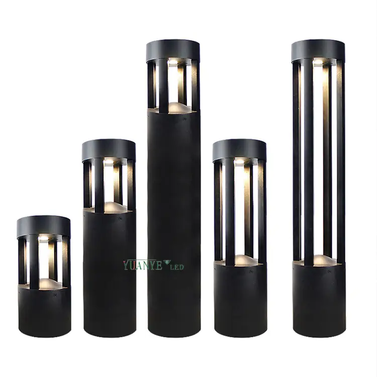 Modern LED Smart Bollard Garden Lawn Light Yuanyeled Dimmable Alexa Google Controle da casa para o caminho YY-CPL15D 1