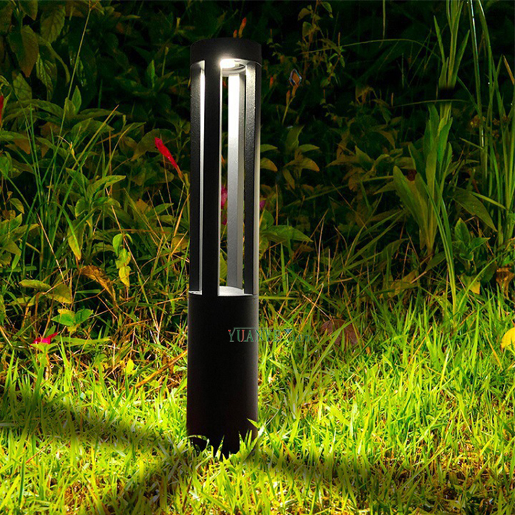 Yuanyeled de alta qualidade LED Bollard Outdoor Lawn Light DC 12V 360 graus de alumínio para decoração da via YY-CPL14D 10