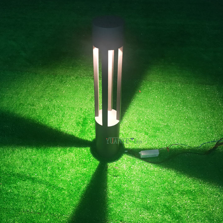 Yuanyeled de alta qualidade LED Bollard Outdoor Lawn Light DC 12V 360 graus de alumínio para decoração da via YY-CPL14D 12
