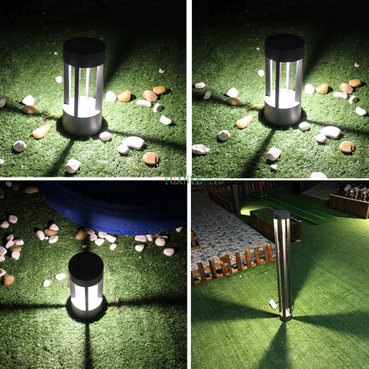 Yuanyeled de alta qualidade LED Bollard Outdoor Lawn Light DC 12V 360 graus de alumínio para decoração da via YY-CPL14D 9