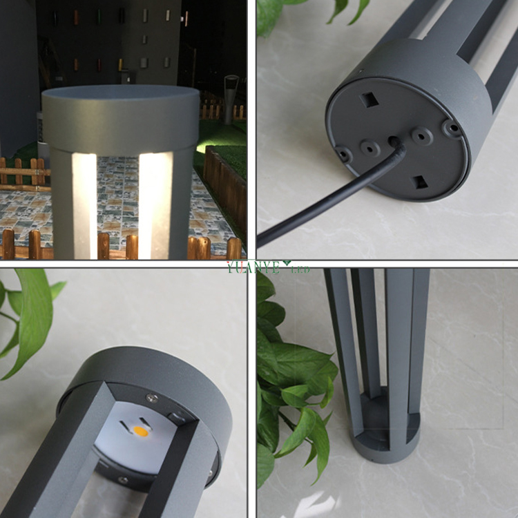 Yuanyeled de alta qualidade LED Bollard Outdoor Lawn Light DC 12V 360 graus de alumínio para decoração da via YY-CPL14D 8