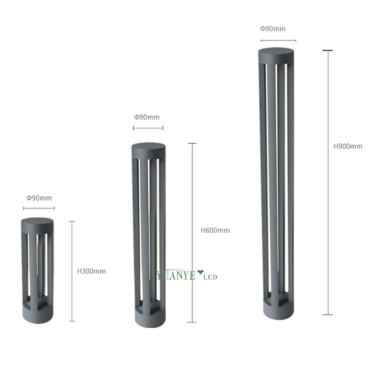 Yuanyeled de alta qualidade LED Bollard Outdoor Lawn Light DC 12V 360 graus de alumínio para decoração da via YY-CPL14D 7