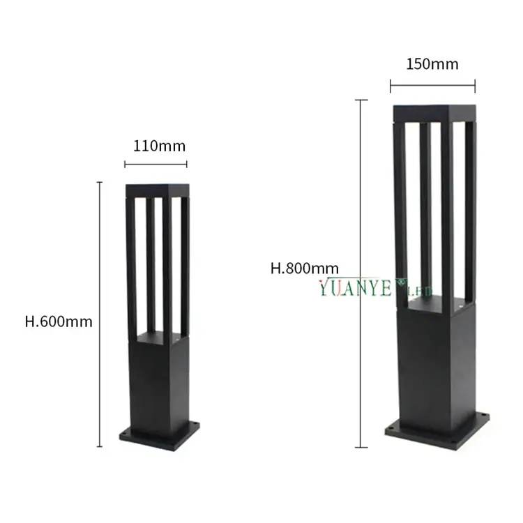 YuanyELED -Outdoor LED Bollard Lawn Light Ware White Dimmable Wifi Bluetooth Energy Saving for Garden YY -CPS075B 1