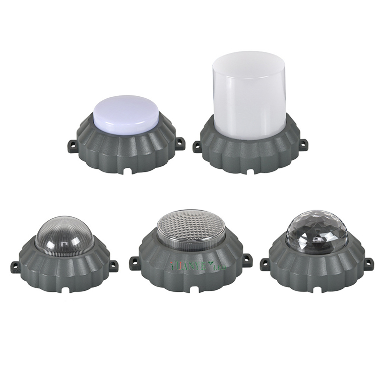 yuanyeled - Produk Upgrade Lampu Titik Bulat RGB Aluminium Dapat Diredupkan DMX512 Lampu Tangga Retro YY-DG013 6