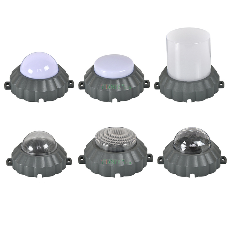 Yuanyeled - Actualización Producto redondo Luz de punto Round RGB Aluminio Dimmable DMX512 luces de escalera retro yy -dg013 7