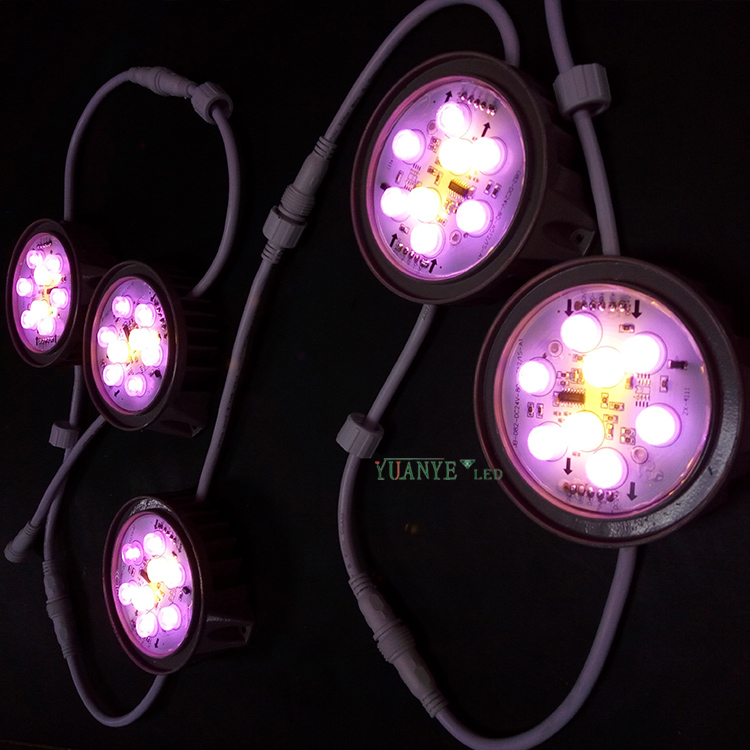 Yuanyeled - Luz comercial de píxeles de emergencia Lighting 3W 6W 7W Luz de escalera RGB 3000K TRIAC YY -DG002 3