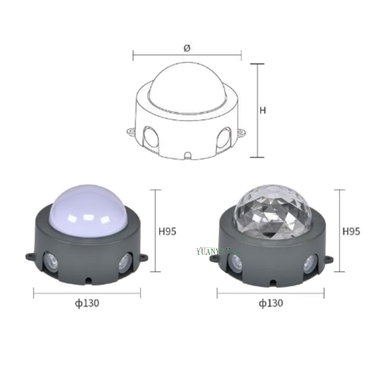yuanyeled - Lampu Sorot LED Tahan Suhu 9w 15w 24w Warna Abu-abu Anti Silau Lampu Titik YY-DG026 5