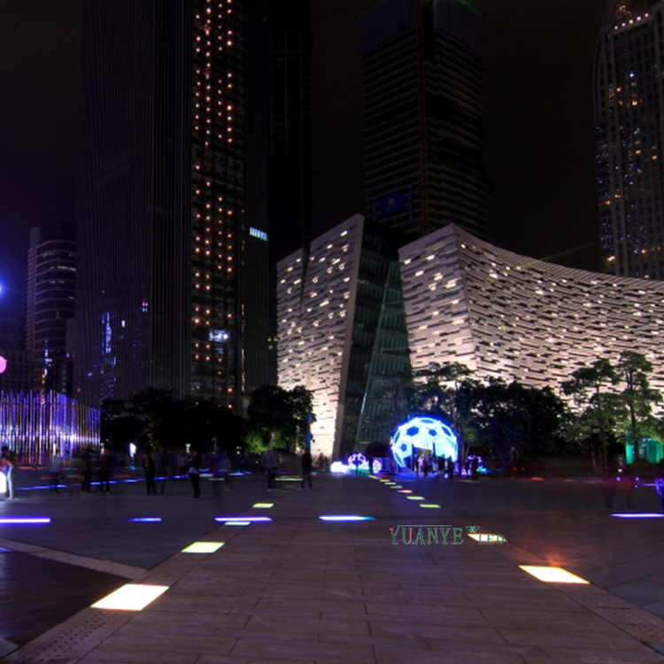 Lampu bata LED 1ft 2ft 3ft 3ft Tempered Glass Rectangle Shape Single RGB RGBW DMX512 Wifi Control YY-DZL001 10