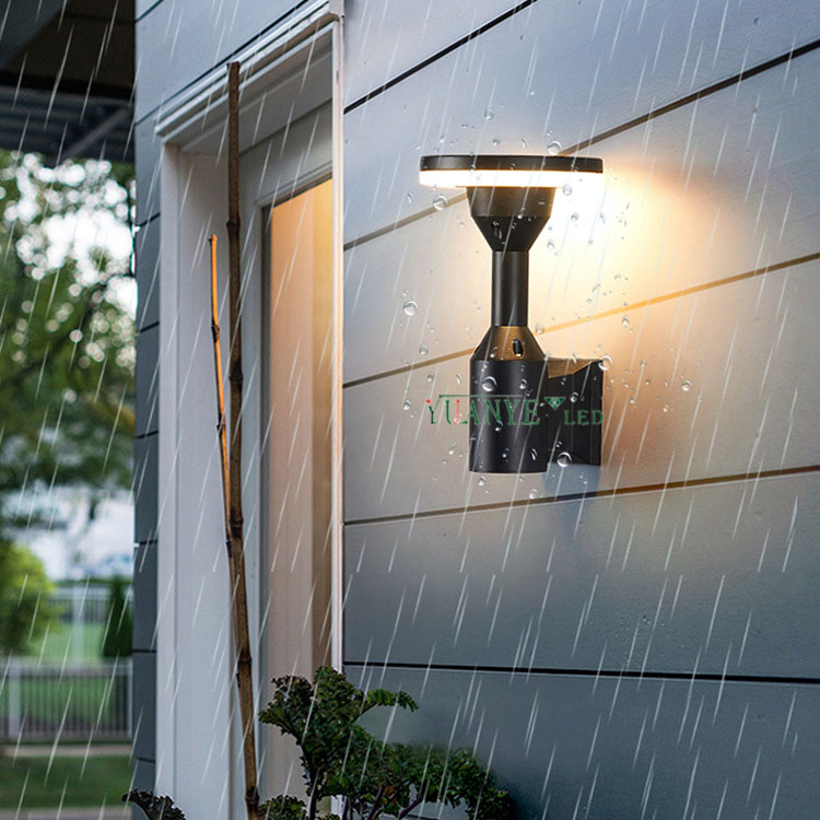 yuanyeled - Black Adjustable Outdoor Garden Solar Led Lamps Angle Up Wall Lighting 5w 9w 15w YY-BDR023 5