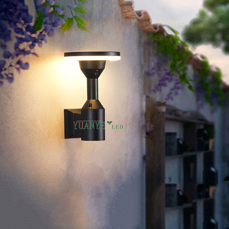 yuanyeled - Black Adjustable Outdoor Garden Solar Led Lamps Angle Up Wall Lighting 5w 9w 15w YY-BDR023 4