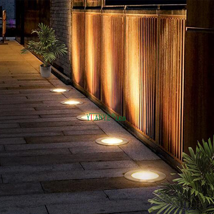 Yuanyeled - Iluminación subterránea redonda al aire libre RDM IP65 2700K RGB luces impermeables empotradas empotradas a prueba de agua yy -dmr019 11