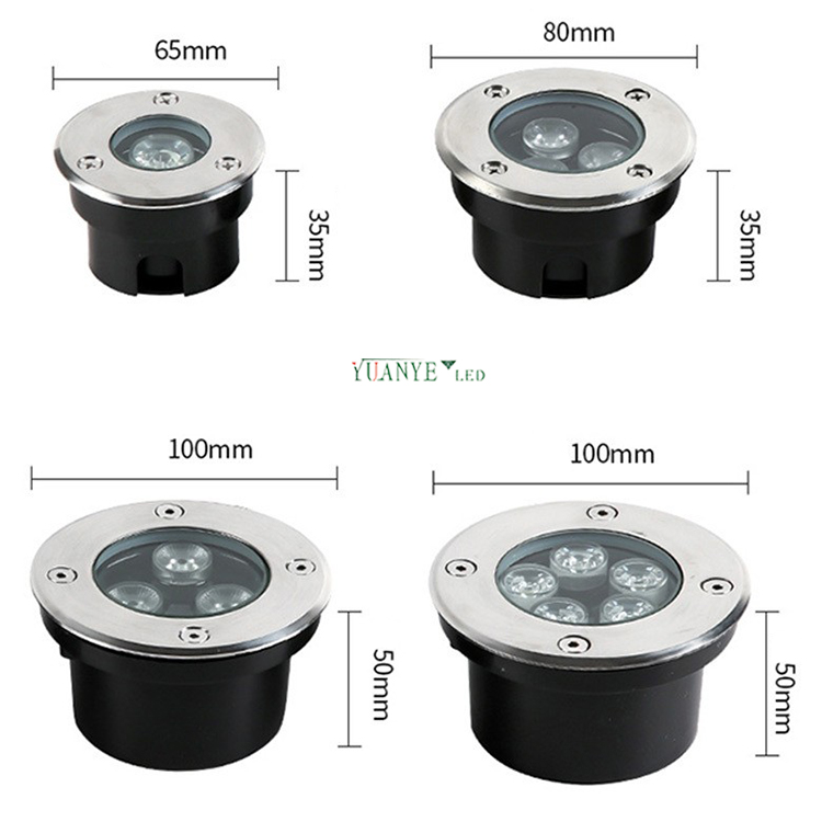 Yuanyeled - Iluminación subterránea redonda al aire libre RDM IP65 2700K RGB luces impermeables empotradas empotradas a prueba de agua yy -dmr019 7