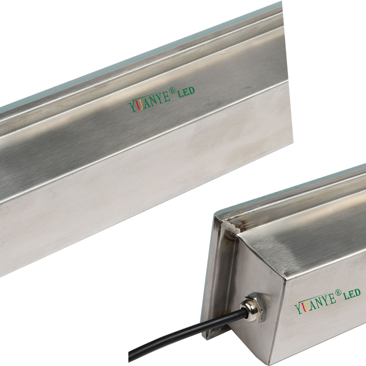 Yuanyeled - Luci di mattoni a LED RGBWY Acciaio inossidabile DMX512 Luce sotterranea incassata fuori YY -DZL001 8