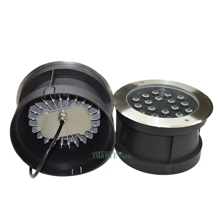 yuanyeled - IP68 Led Round Rgbwy Underground Light Recessed Floor Underwater Dmx512 For Outdoor Pathway YY-DMR003 1