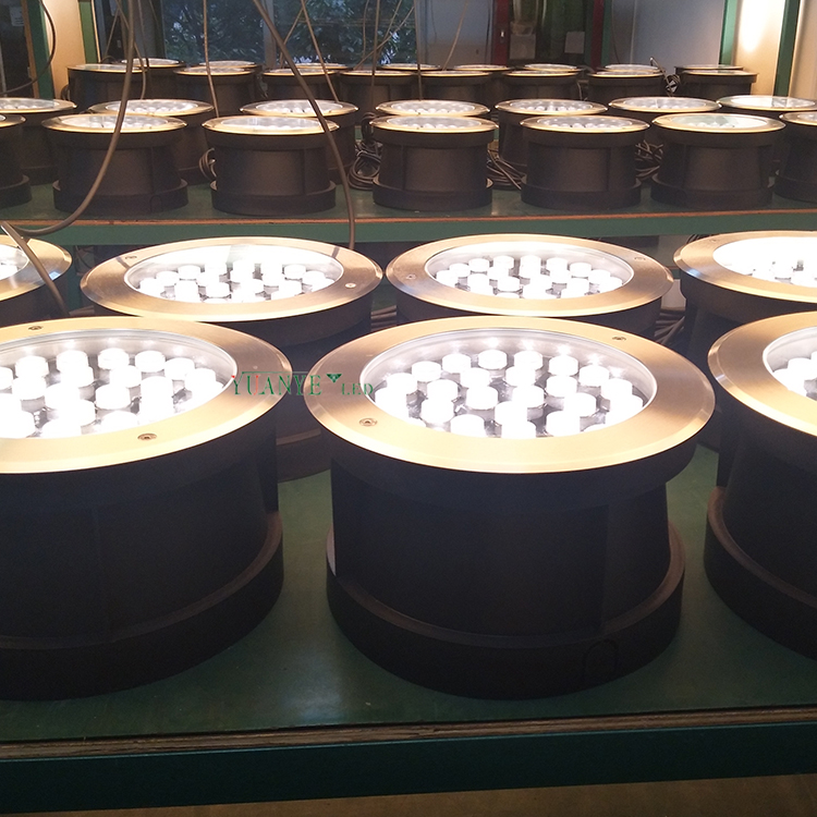 YuAnyELED -IP68 LEDラウンドRGBWYアンダーグラウンドライト埋め込み床屋外経路用水中DMX512 YY -DMR003 8