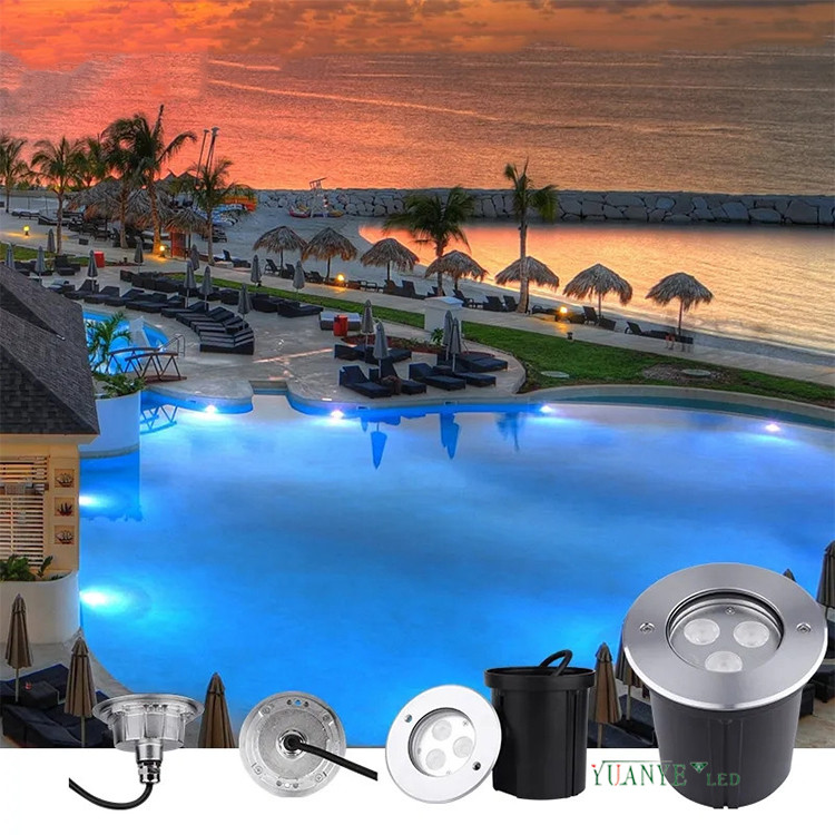 Yuanyeled - wasserdichte Unterwasser -LED -Leuchten Multi -Kanal -Fernbedienung Zigbee3.0 Poolbeleuchtung rgbwy yy -ycdi 10