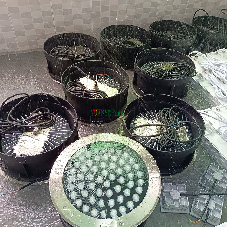 YuanyEled - 54W DMX512 LED Subwater Pool Light IP68 Fuente de tierra RGB RGBW Emprendido White White YY -SDDC 8