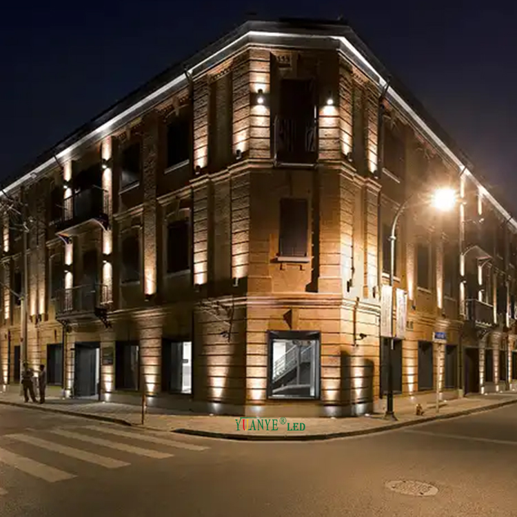 Yuanyeled - Mur à LED / lumière de terre 12W 24W extérieure intelligente réglable simple ou double tête imperméable IP65 YY-BDR008 11