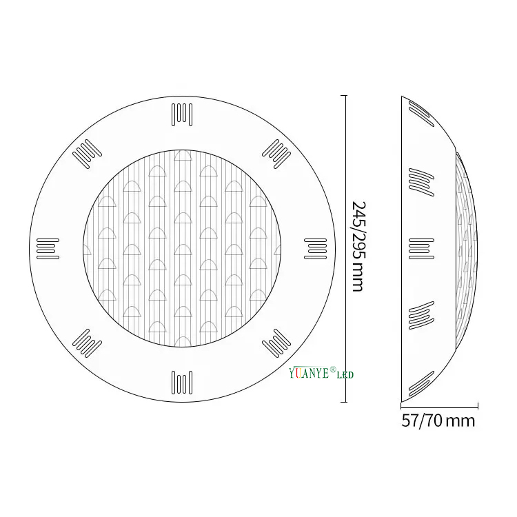 Yuanyeled - Luz de piscina de natación IP68 24W RGB CCT DC12V Miboxer Controlador Compatible YY -YCD 9