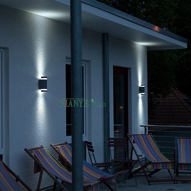 YuaNyELED -LEDアルミニウムの外装庭の壁の光装飾防水ポーチポーチ装飾ライトYY -BDS004 12