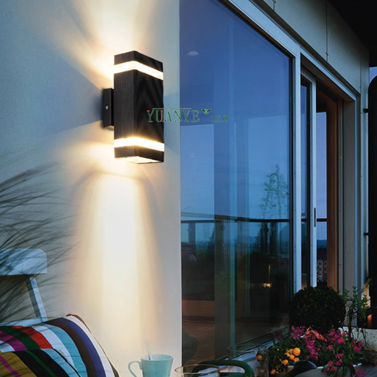 YuaNyELED -LEDアルミニウムの外装庭の壁の光装飾防水ポーチポーチ装飾ライトYY -BDS004 11