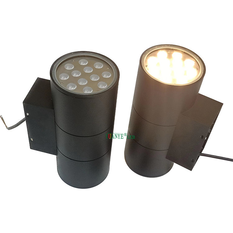 Yuanyeled-Doppelkopf-LED-Wandleuchte 12*2W 24W auf und ab Anti-Blend für den Hof YY-BDR001 7