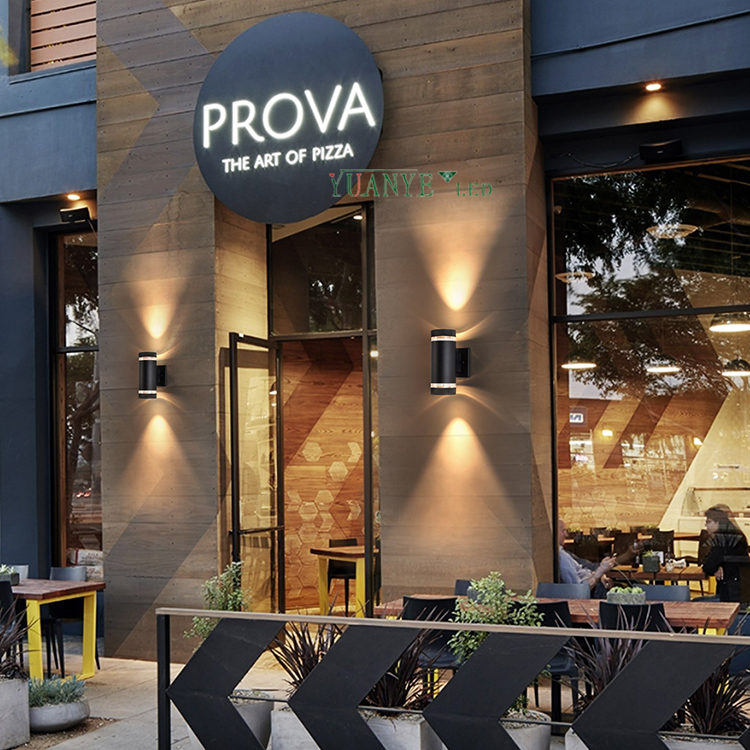 YuanyEled -Smart Wall Light Solar Lights 18W 24W屋外庭装飾DMX512 3000K IP65防水YY -BDR013 12