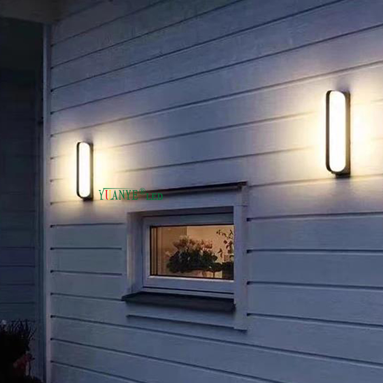 Yuanyeled - Lumière murale extérieure moderne IP65 Up and Down Black Rgbwy pour Stage Bar Hotel Wall Yy-BDS026 12