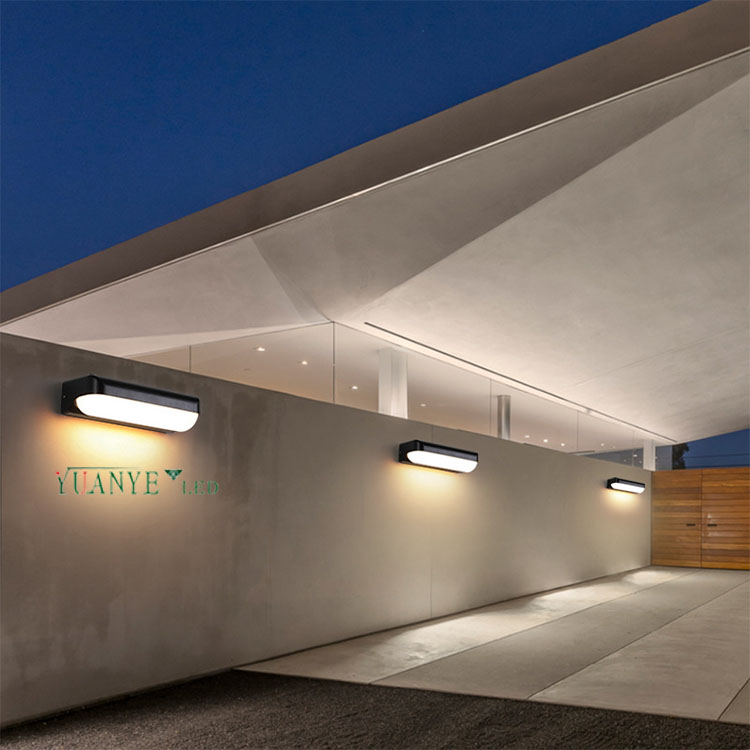 Yuanyeled - Lumière murale extérieure moderne IP65 Up and Down Black Rgbwy pour Stage Bar Hotel Wall Yy-BDS026 10