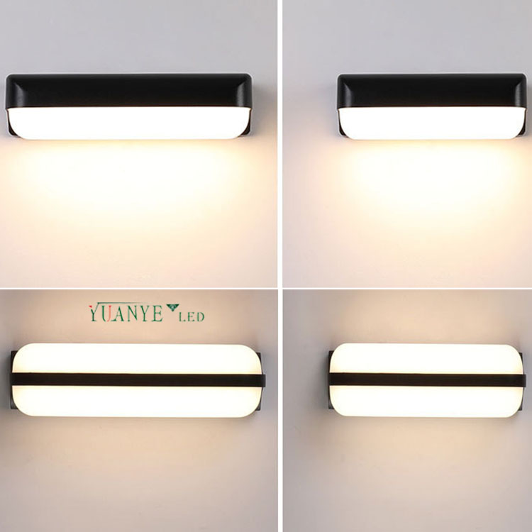 Yuanyeled - Lumière murale extérieure moderne IP65 Up and Down Black Rgbwy pour Stage Bar Hotel Wall Yy-BDS026 7