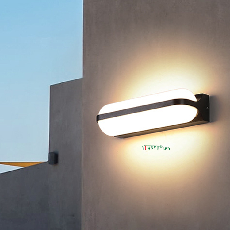 Yuanyeled - Lumière murale extérieure moderne IP65 Up and Down Black Rgbwy pour Stage Bar Hotel Wall Yy-BDS026 13